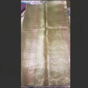 Green and gold saree